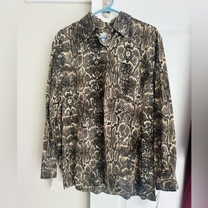 Jones New York Sport snake print shirt
